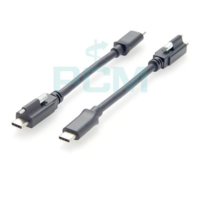 USB 3.1 toifa C vilkasi, bitta vintli qulfli sanoat kamera kabeli